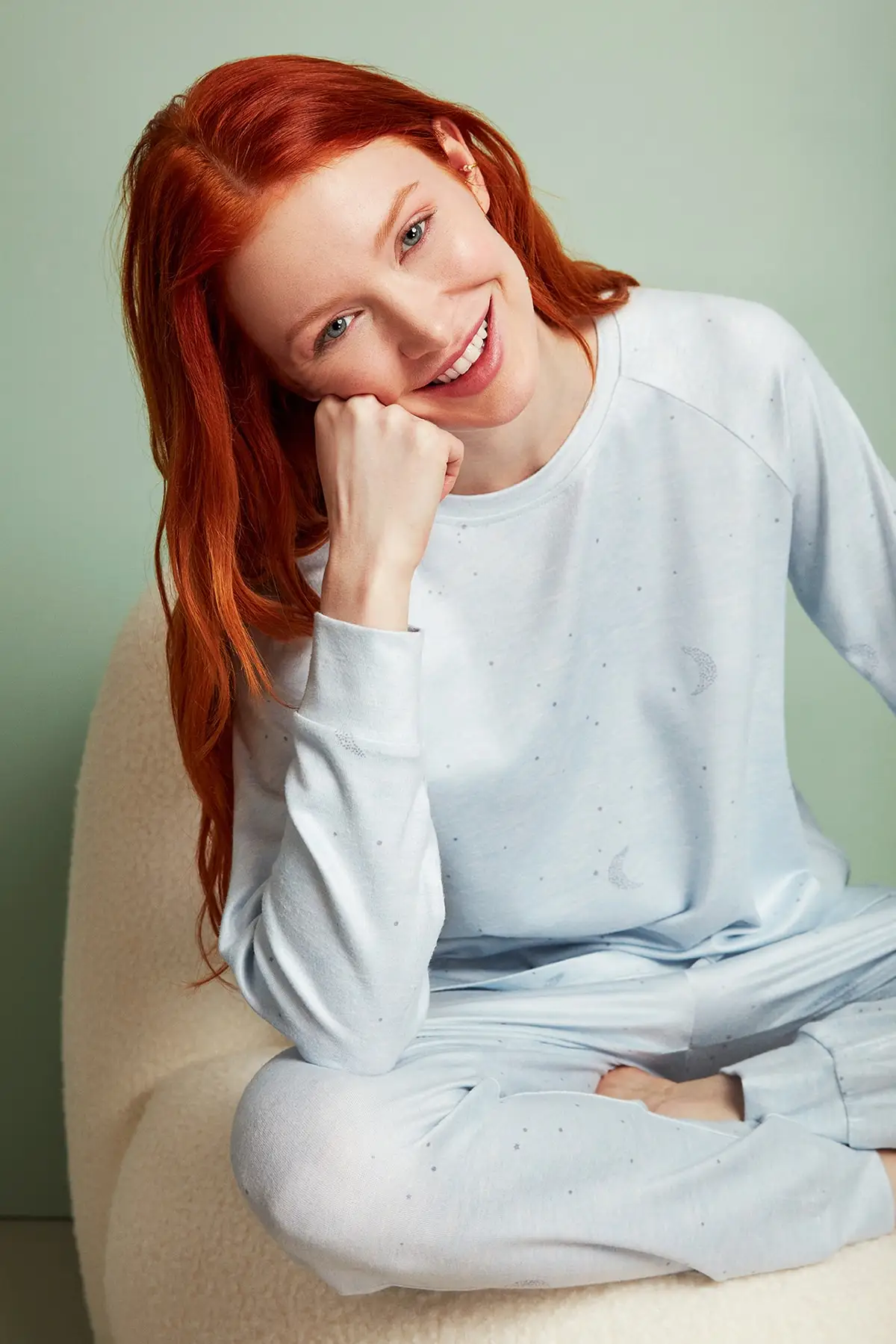 Blue Sky Patterned Orme Pajamas Set
