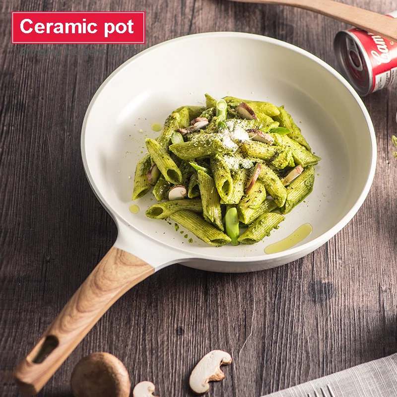 Padelle In Ceramica Bianca Padelle Per Frittata Addensate Padella Antiaderente Per Pancake All'Uovo Bistecca Per Cucinare Padelle Per Prosciutto Pento