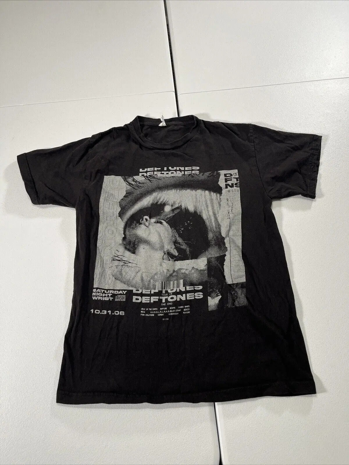Deftones Day Night Wrist Sz M T-Shirt Nera L Album Promo 2006 10.31.06 D1