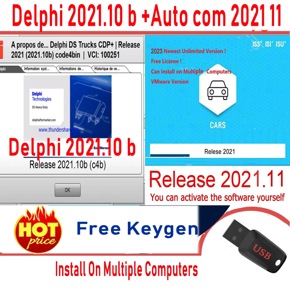 Ultimo Aggiornamento A Autocom 2021.11 + Delphi 2021.10 B Con Installazione Keygen Delphis Vd Ds150 Cdp Strumenti Diagnostici Per Auto