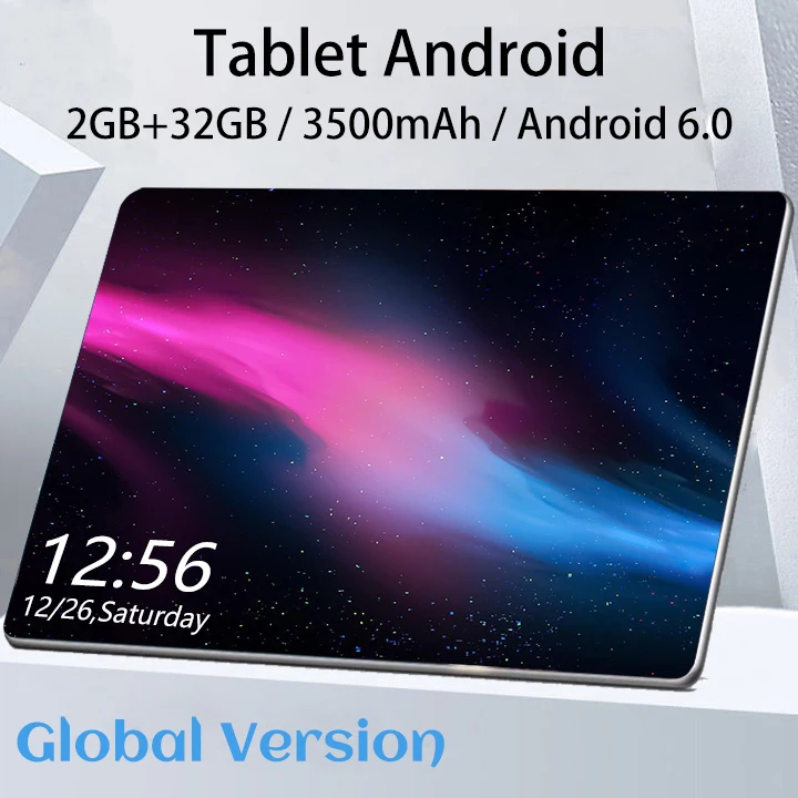 2024 Nuova Versione Globale Tablet Da 10.1 Pollici Android 2Gb Ram 32Gb Rom 5Mp + 8Mp 3500Mah 8 Core Android 6.0 Network Tablette Pc