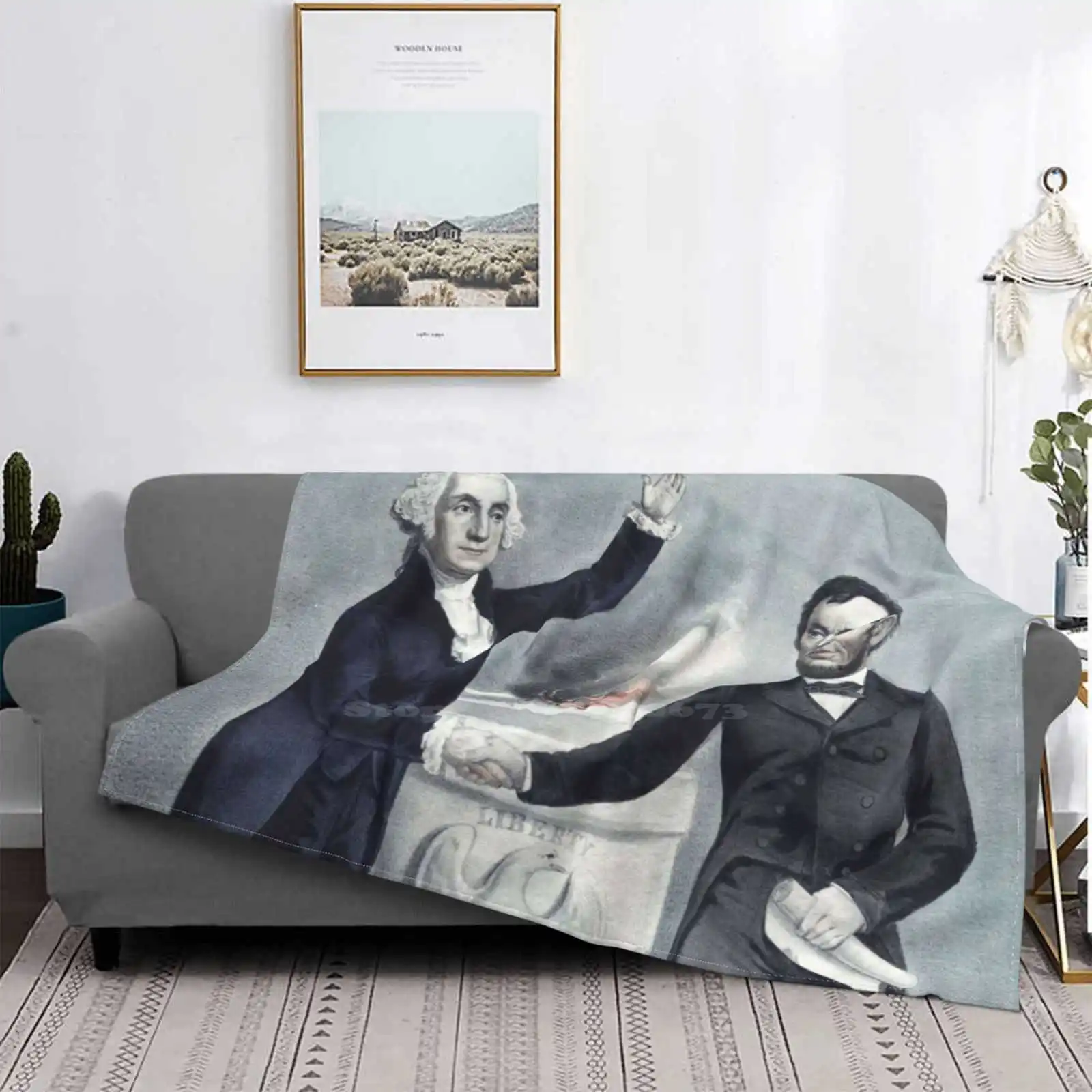 Washington E Lincoln Soft Warm Light Thin Blanket Abraham Lincoln President Lincoln George Washington President Washington