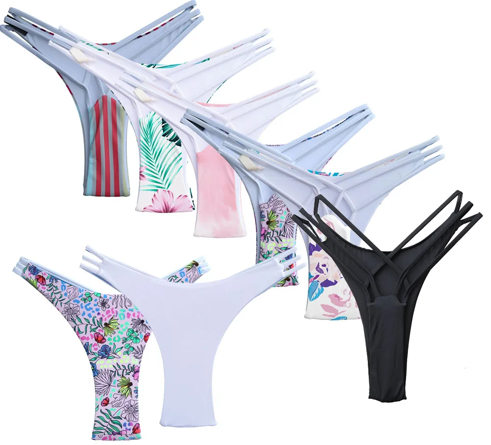 Costumi Da Bagno Sexy Bikini Biquini Brasiliani Neri Stampa Fondo Segreto Da Donna Pantaloni Bikini Sfacciati Rosa Perizoma Costumi Da Bagno Vita Alta