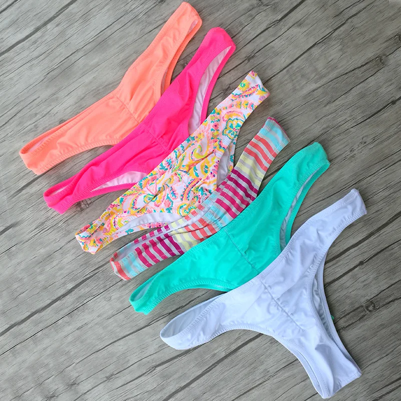 Perizoma Bikini A Righe Rosa Sfacciato Da Donna All'Ingrosso Perizoma Costumi Da Bagno Segreti Sexy Bikini Biquini Brasiliano A Vita Bassa Bianco