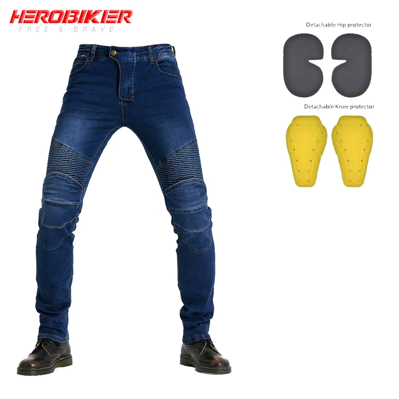 Pantaloni Jeans Moto Pantaloni Moto Jeans Moto Uomo Motocross Equitazione Pantaloni Moto Protezione Pantalon
