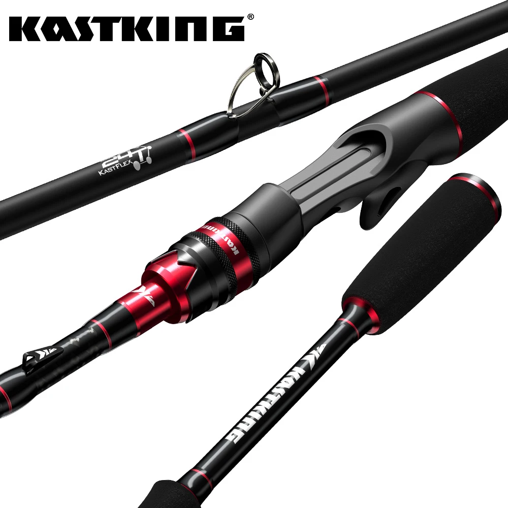 Canna Da Pesca In Fusione Di Carbonio Con Canna In Acciaio Max Kastking Con Canna Da Pesca Baitcasting Da 1.80M 2.13M 2.28M 2.4M Per Pesca Con Luccio 