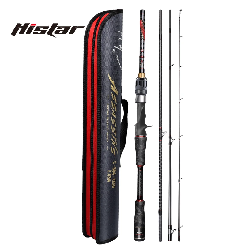Histar Assassins Portable Full Carbon Fuji Reel Seat Fast Action Da 1.68M A 2.44M Spinning And Casting Travel Fishing Rod