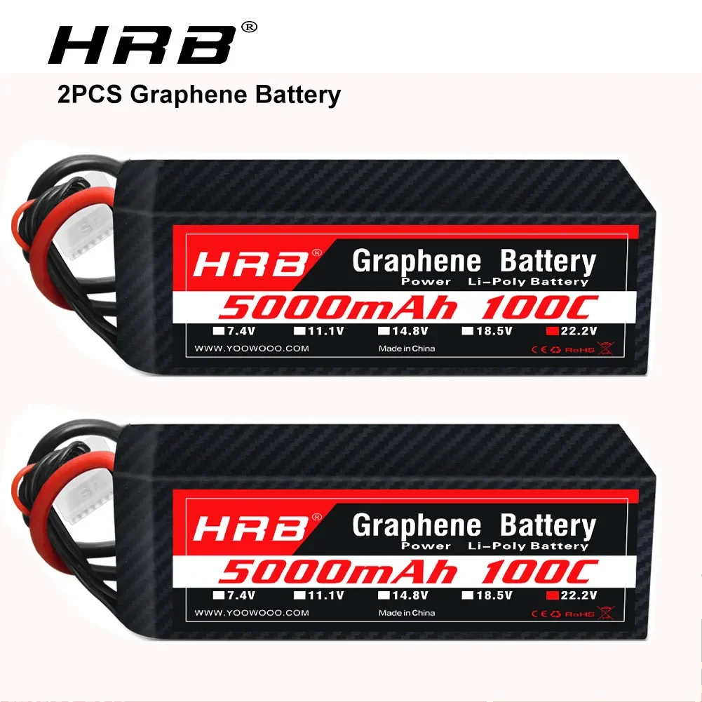 2 Pz 6S Lipo 22.2V 3300Mah 4000Mah 5000Mah Batteria Drone Grafene 100C Con Spina Ec5 Xt90 Per Goblin Sab Elicottero Auto Barca