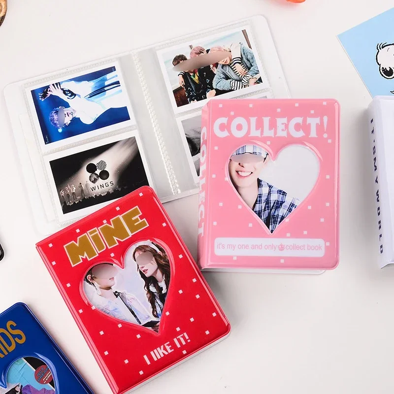 Tasche Da 3/5 Pollici Mini Album Fotografico Cuore Portafoto Trasparente Polaroid Album Storage Name Card De Fotos Collect Book