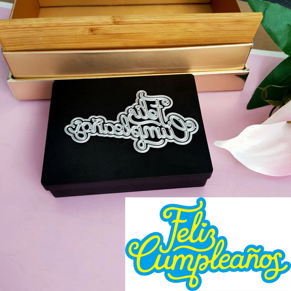 Feliz Muslimde La Palabra De Corte De Metal Molde Diy Arlbum De Recortes De Arlbum De Fotos De Alivio De Tarjetas De Papel