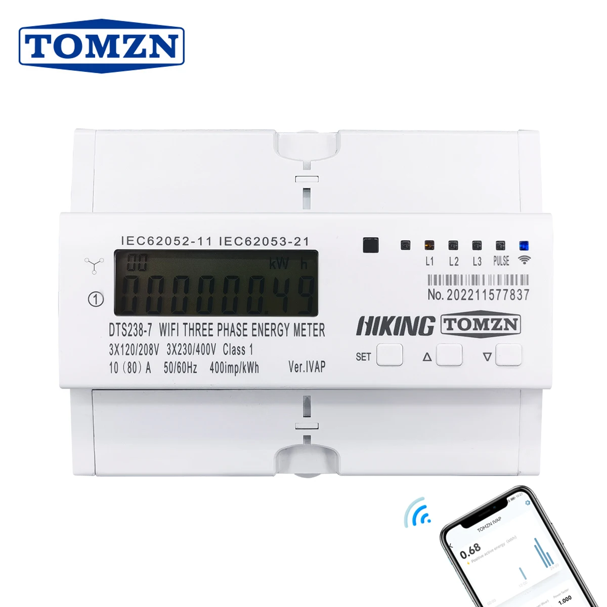 3 Fase 80A Tomzn Tuya Wifi Intelligente Bidirezionale Energy Meter Timer Consumo Di Energia Monitor Kwh Interruttore Wattmetro 3*120V 3*220V