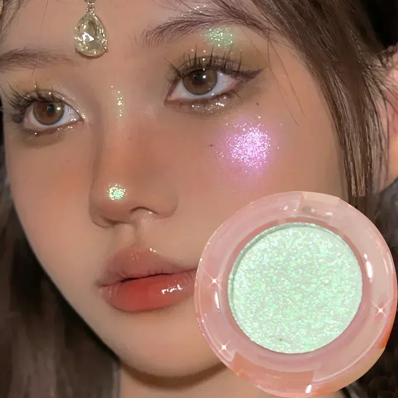 Ombretto Monocromatico A 6 Colori Waterproof Lasting Glitter Scolorimento Evidenziatore Eyeshadows Palette Rose Gold Shiny Eyes Makeup