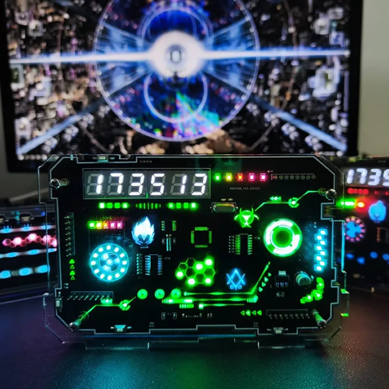 Doomsday Light Clock Luce Ambientale Rgb Gaming Clock Orologio Da Tavolo Con Inquinamento Luminoso