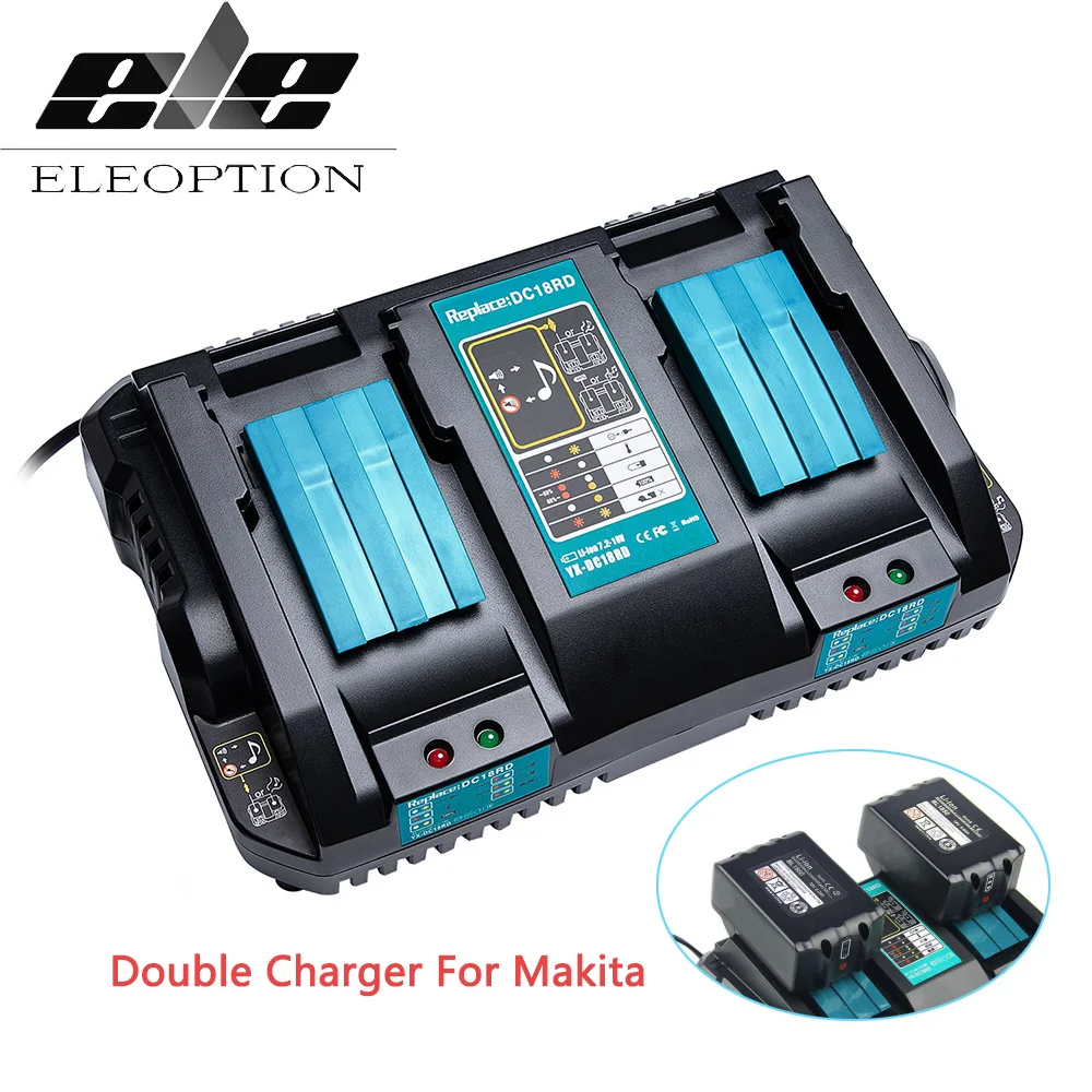 Caricabatterie Agli Ioni Di Litio Per Caricabatterie Makita 18V 14.4V Bl1860, Bl1850, Bl1840, Bl1830, Bl1820, Bl1415, Bl1440 Dc18Rc 3A