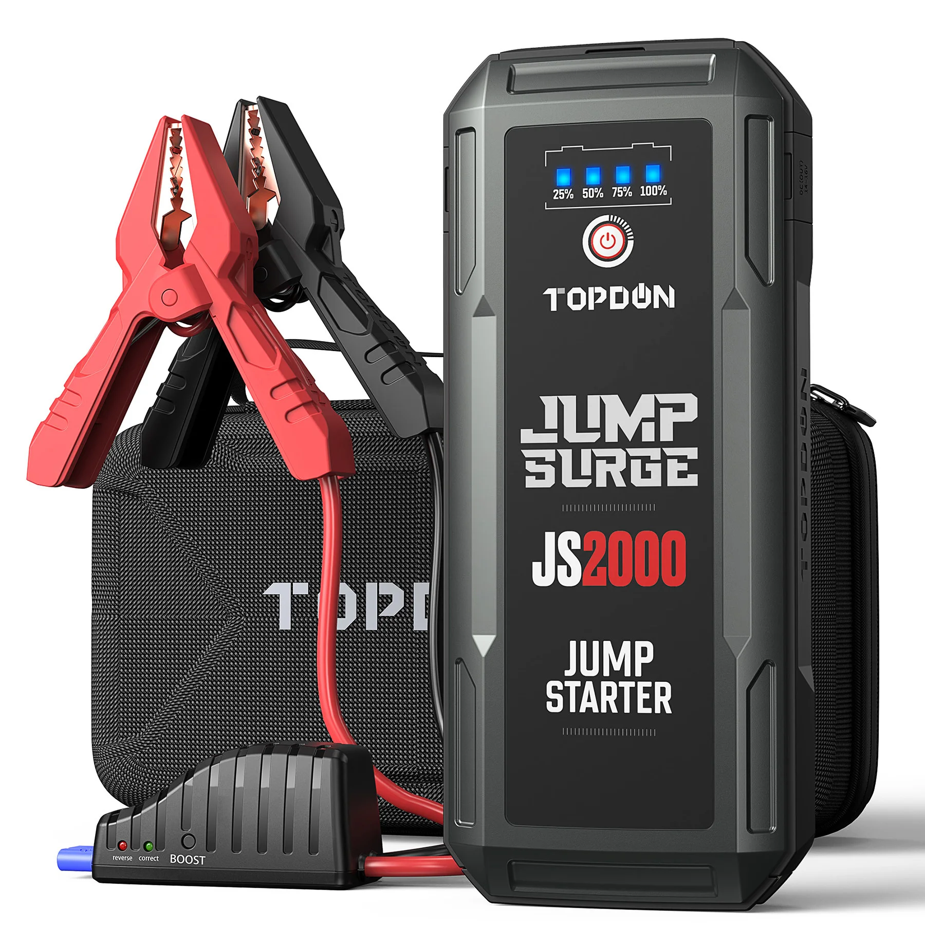 Topdon Jumpsurge2000 2000Amp 2000A 12V Emergenza Multifunzione Powerbank Camion Batteria Portatile Auto Jump Starter Power