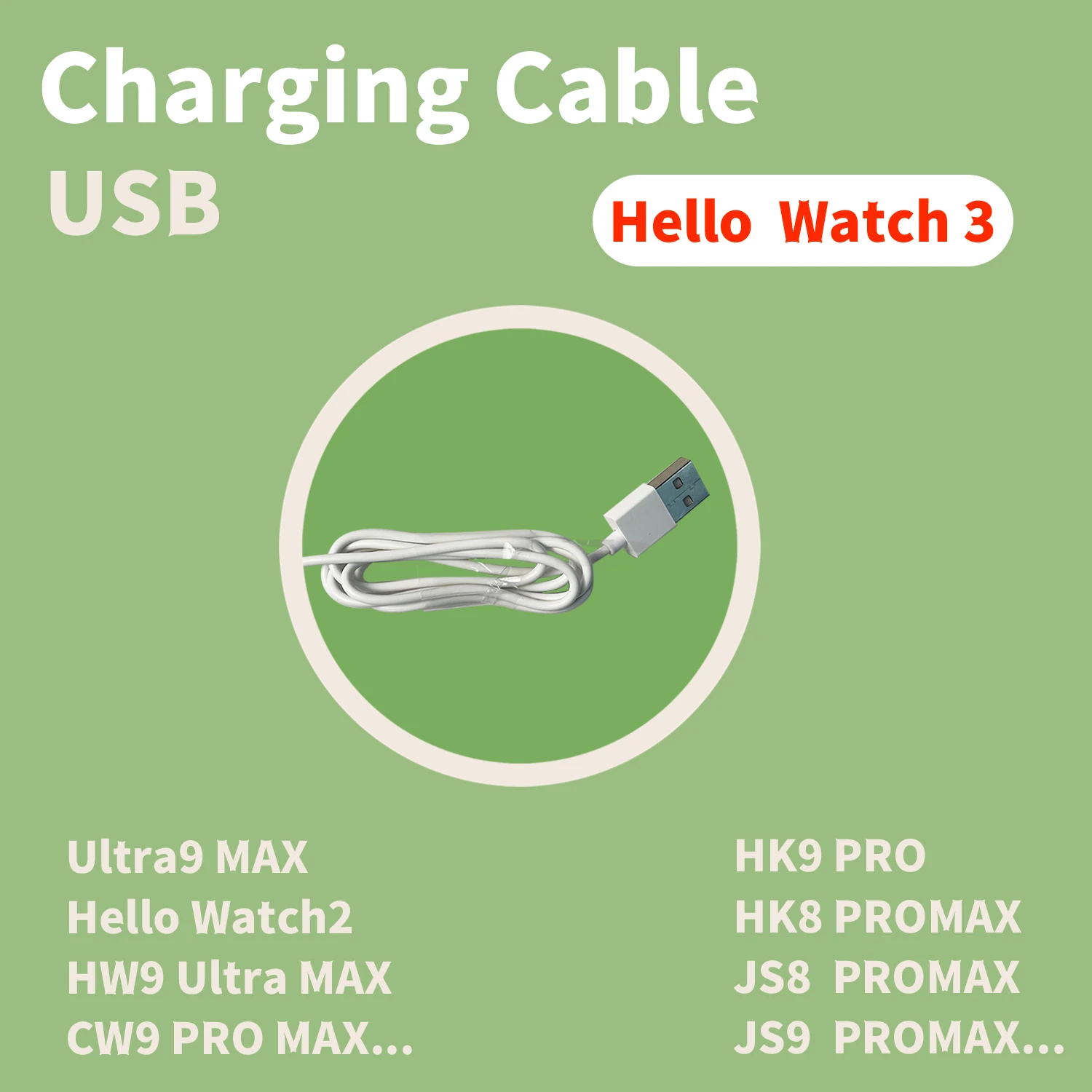 Hello Watch2 Hw9 Caricatore Ultra Max Hk9 Hk8Pro Max Js8 Pro Caricatore Js9 Pro Max Hk8 Caricatore Usb