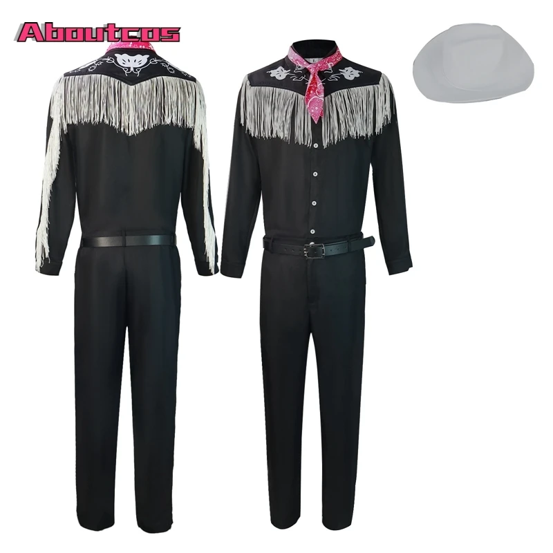 Film Ken Barbie Costume Cosplay Aboutcos Stripe Pink Shirt And Shorts Set Per Uomo Beach Wear Hat Set Costumi Per Adulti Suit