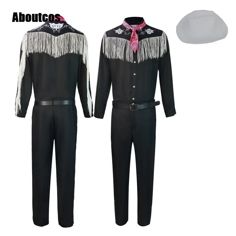 Film Ken Barbie Costume Cosplay Aboutcos Stripe Pink Shirt And Shorts Set Per Uomo Beach Wear Hat Set Costumi Per Adulti Suit