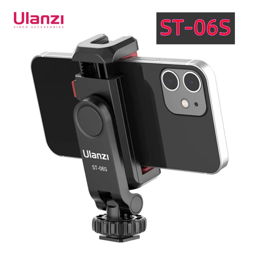 Ulanzi St-06S Supporto Per Telefono Verticale Treppiede Con Scarpa Fredda Per Microfono Clip Per Telefono Leggero Per Iphone 12 Vlog Holder Smartphone