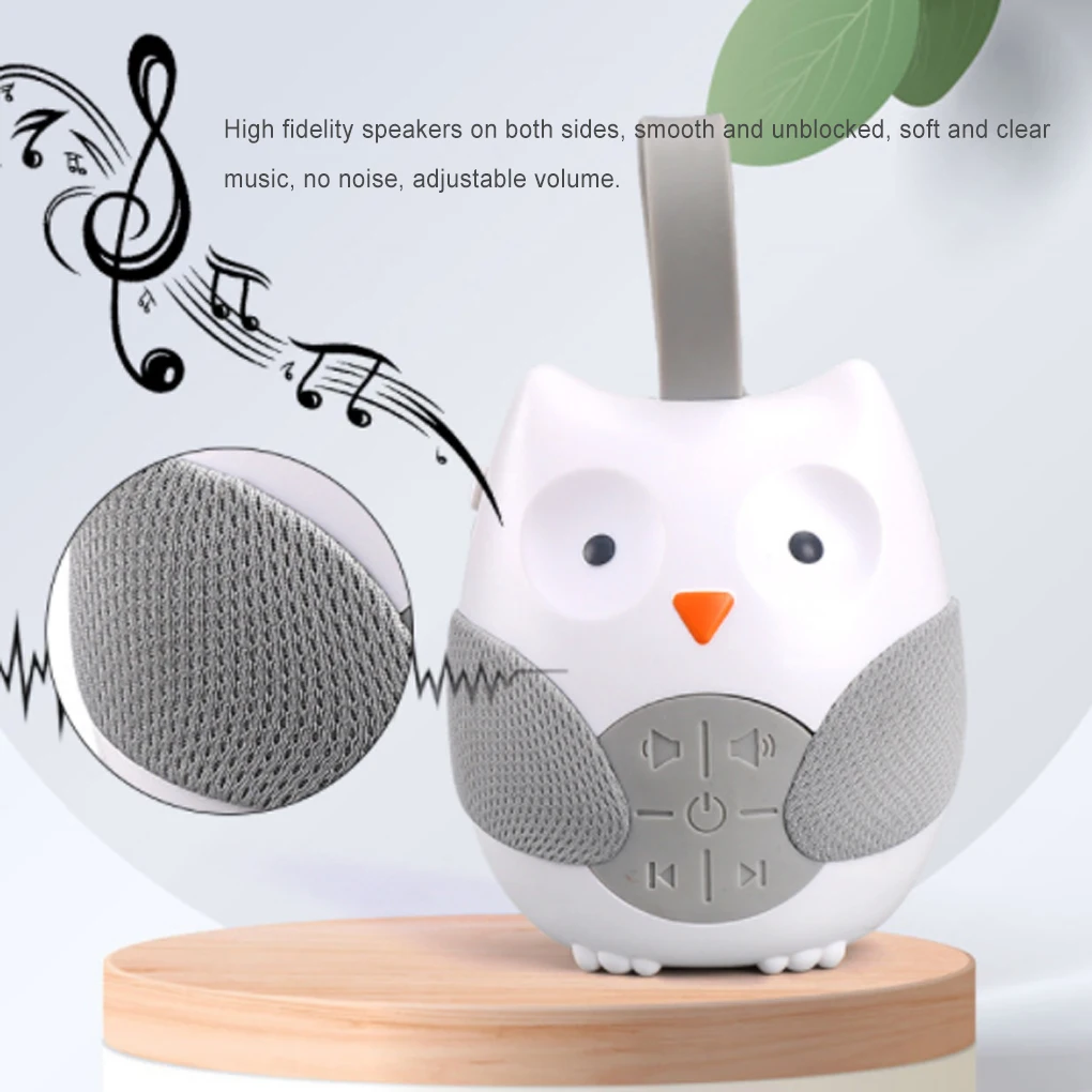 Gufo Baby Musical Player Sleeping Noise Machine Toddlers Giocattoli Interattivi Cinturino In Silicone Cartoon Early Education Gift