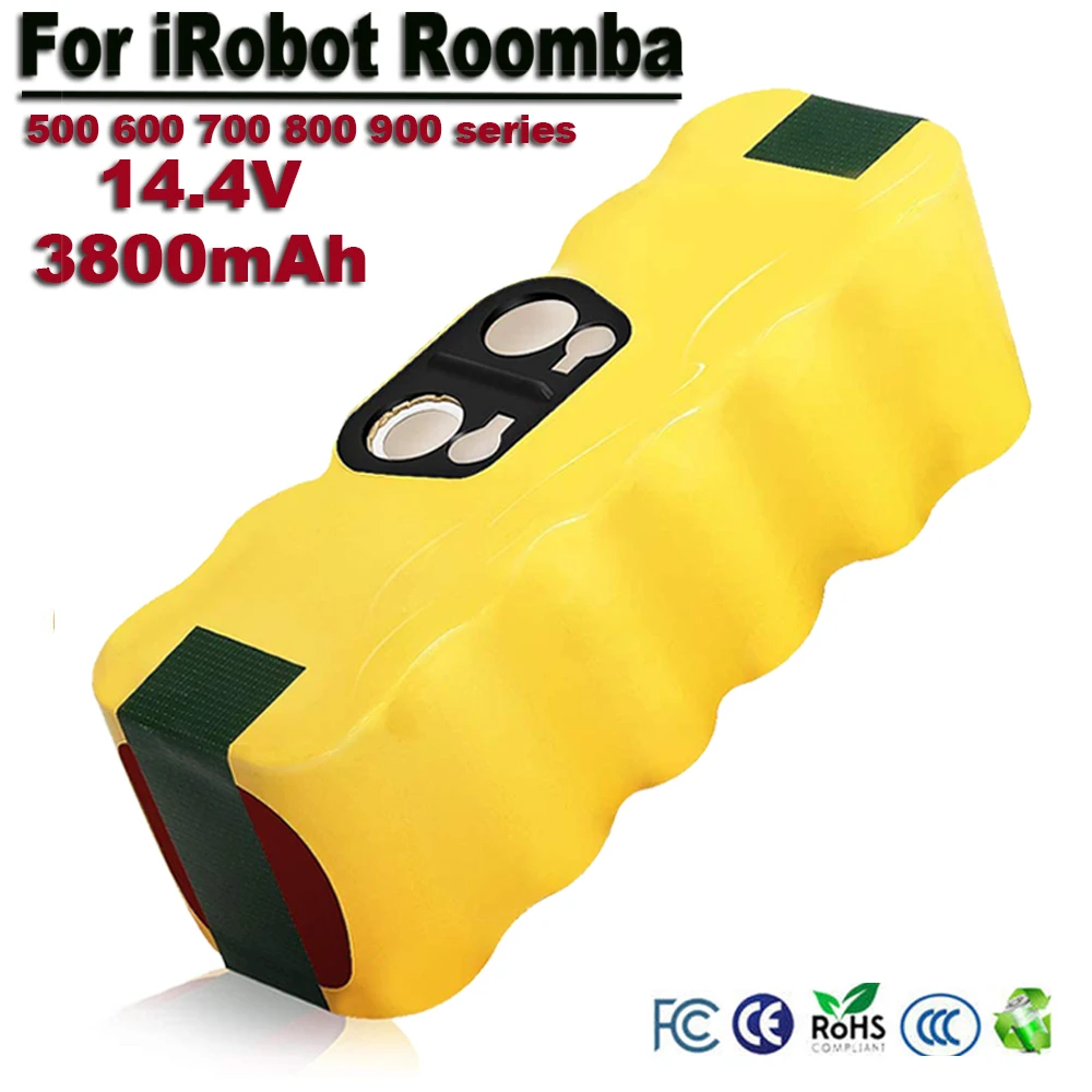 Per Batteria Roomba 3800Mah 14.4V Ni-Mh Batterie Remlacement Per Irobot Roomba 500 600 620 650 700 770 900 Aspirateur Bateria