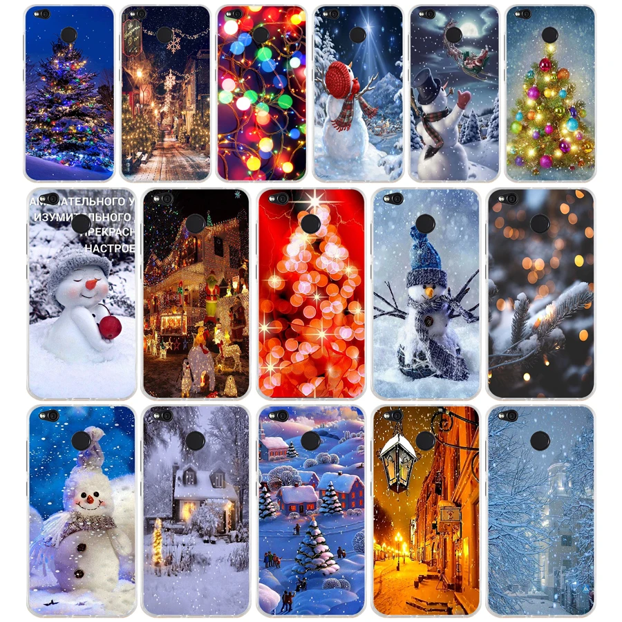 39Sd Christmas Lights Custodia Morbida In Silicone Tpu Cover Per Xiaomi Redmi 4A 4X Note 4 4X Mi A1 A2 Lite