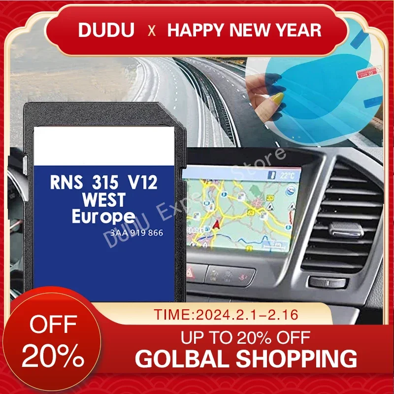 Az Sat Nav V12 West Rns315 Unità Map Navigation Update 2020 2021 Per Bosch Con Adesivi Reaview Antiappannamento
