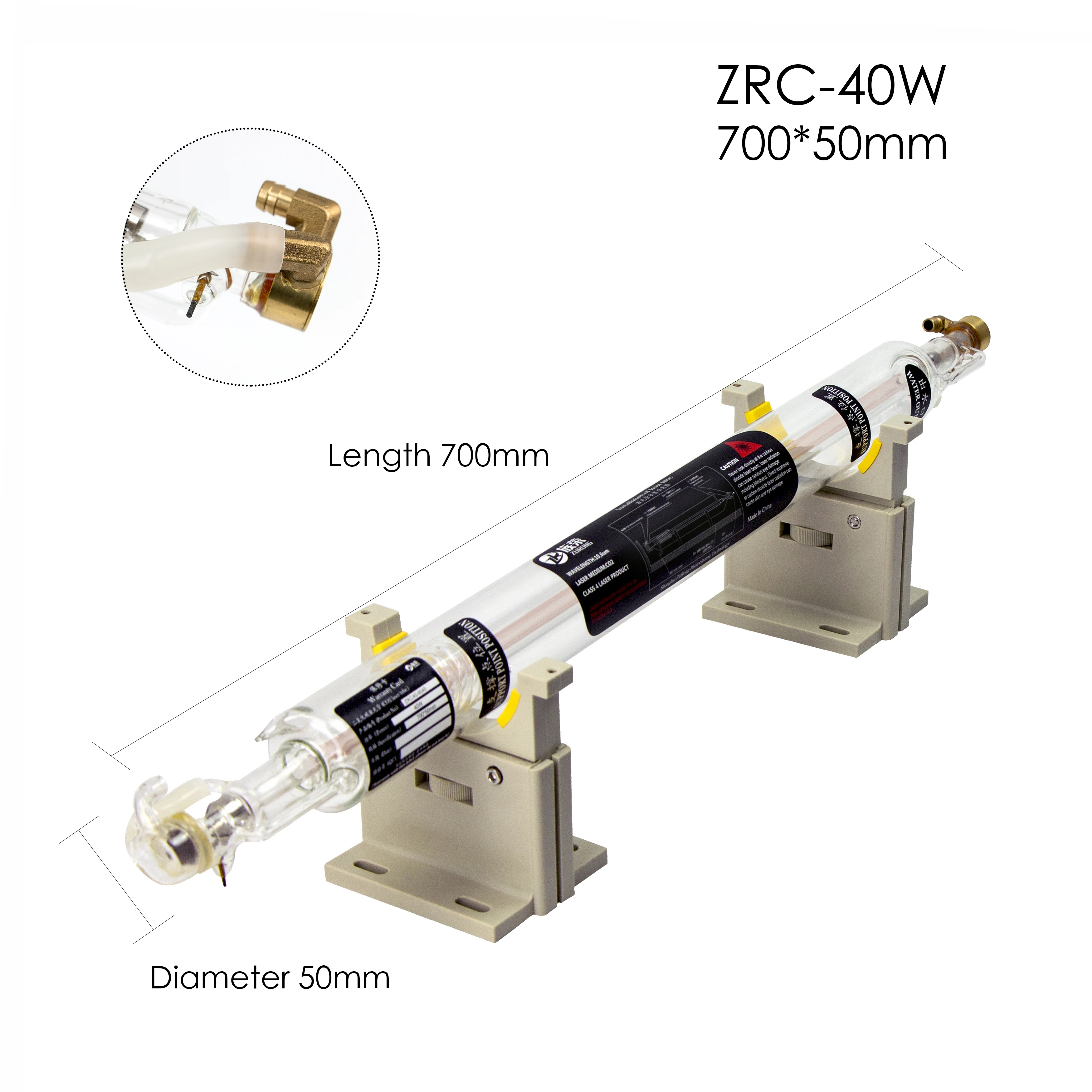 Tubo Laser Shzr Prezzo Di Fabbrica Tubo Laser Co2 700Mm 40W Tubo Laser In Vetro