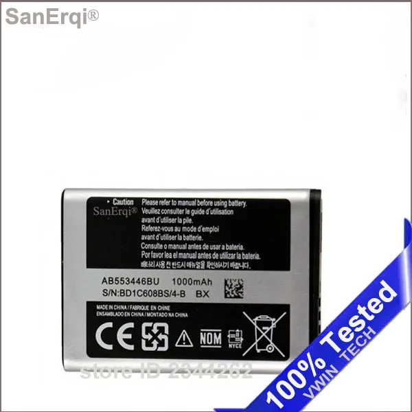 10Pcs Ab553446Bu Per Samsung B2100 C3300 Xplorer B100 Sch-B619 C3300K C5212 Duos C5212I C5130 1000Mah Batteria