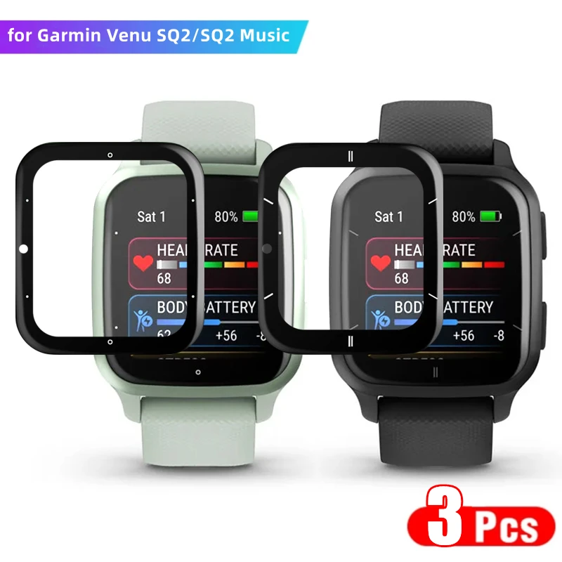 Pellicola Protettiva Curva 3D Per Garmin Venu Sq2/Sq2 Music Full Cover Screen Protector Per Accessori Per Smartwatch Musicali Venu Sq/Sq2