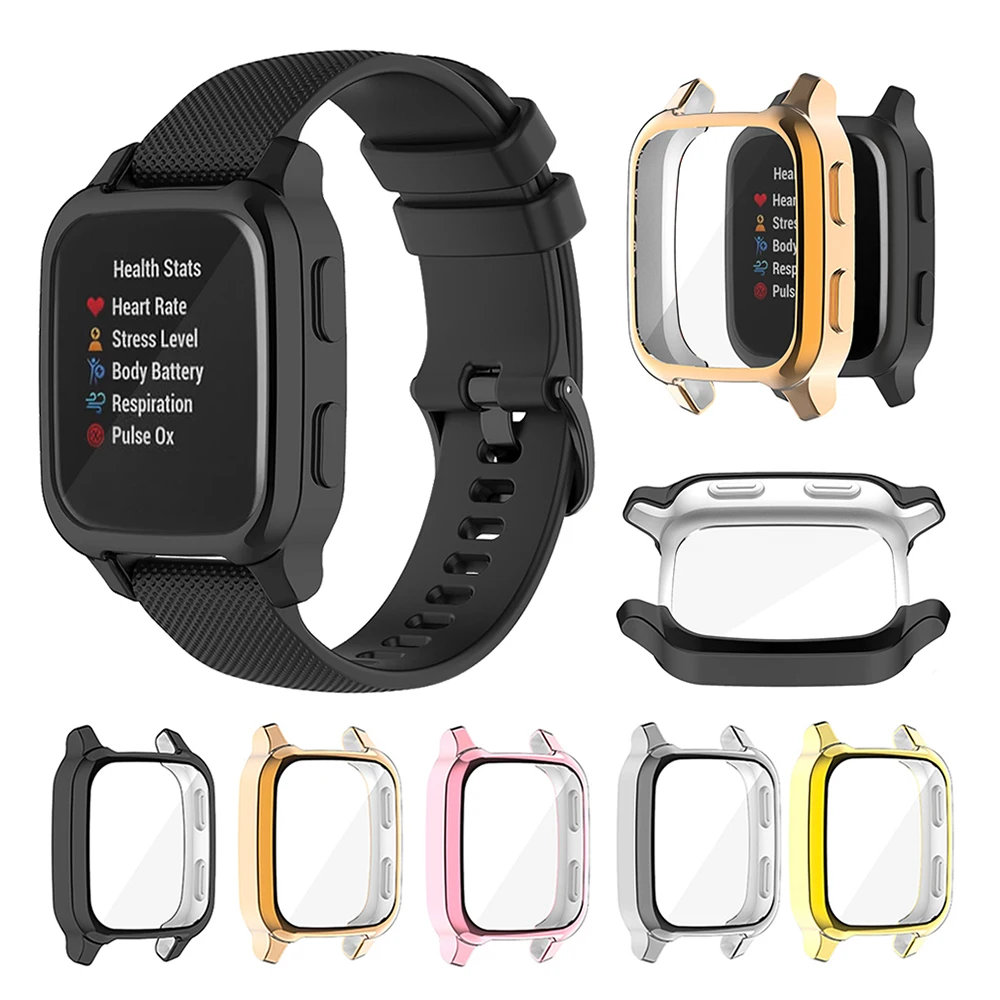 Protezione A Schermo Intero Per Garmin Venu Sq/Sq 2 Custodia Protettiva In Tpu Elettrolitico Shell Frame Per Garmin Venu Sq Music