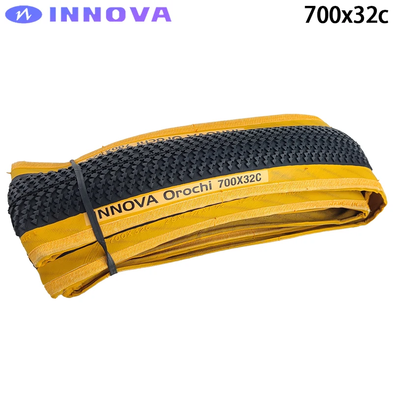 Innova Orochi Ia-2562 700 X32C 32-622 Yellow Edge Gravel Bicycle Xc Off-Road Mtb Bike Pneumatici Pieghevoli 60-95 Psi Parti In Bicicletta