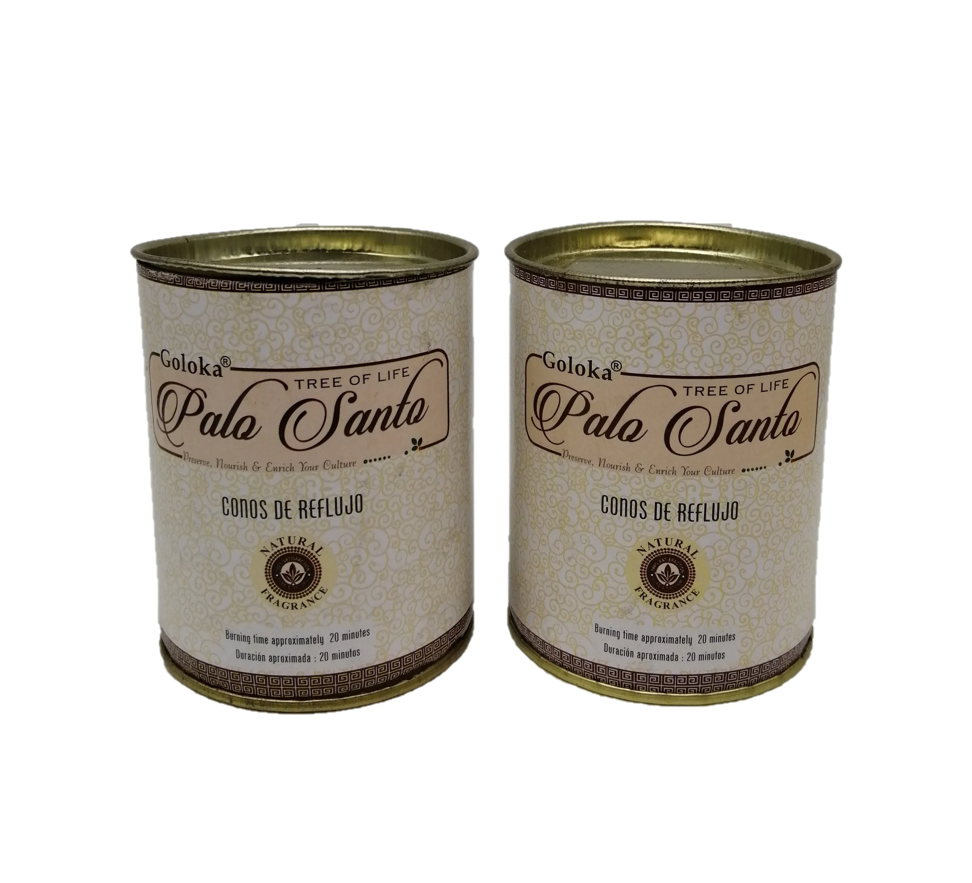 Incienso En Conos De Reflujo De Palo Santo Dos Latas De 18 Conos Cada Una 8906051434608