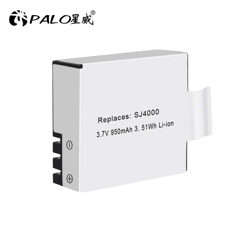 Palo 950Mah Battery Pack Per Sjcam Sj4000 Sj5000 M10 Sj 4000 5000 Macchina Fotografica Di Azione Di Sjcam Accessorio