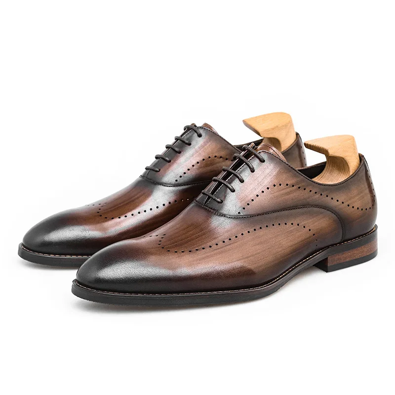 New Chaussures Hommes De Luxe Italien Sapato Social Masculino Couro Legitimo Oxford Shoes For Men