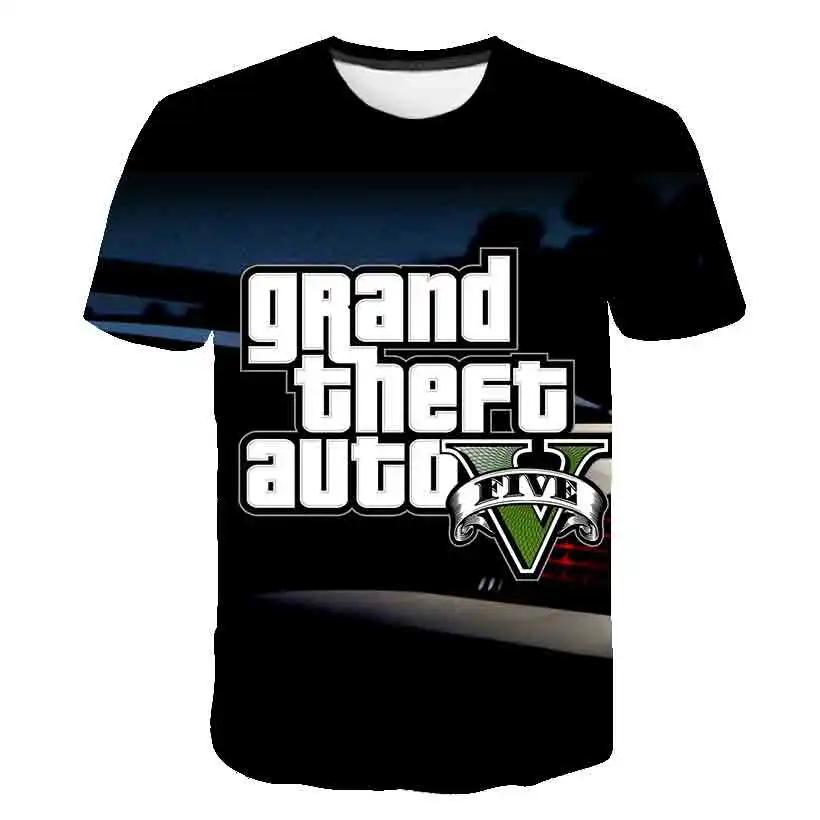 Grand Theft Auto Game Gta 5 T Shirt Bambini Ragazzi Vestiti Estate Manica Corta Ragazze Top Tees Abbigliamento Per Bambini Teen Gta 5 Camicie