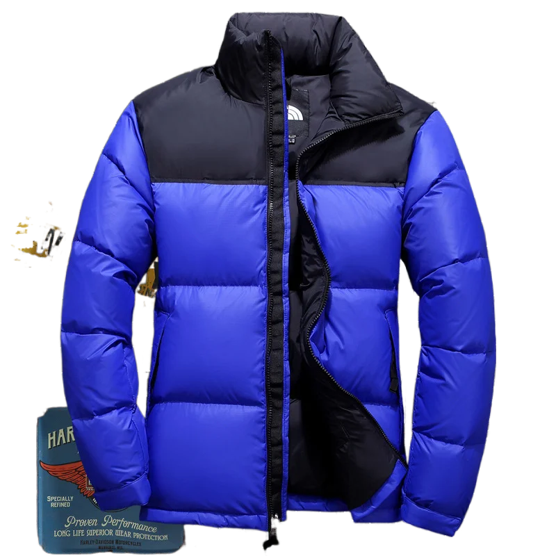 Parka Invernale Cappotto Patchwork Uomo Vestiti Imbottiti Caldi Giacca Con Zip Cappotti Moda Streetwear Addensare Capispalla Top Uomo Taglie Forti
