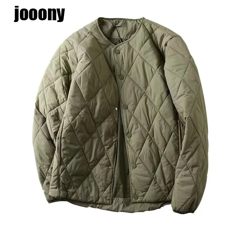 Cappotto O-Collo Addensato Retrò Mens Techwear Button Up Giacche Oversize Cardigan Harajuku Autunno Inverno Giacca Trapuntata Uomo Esercito