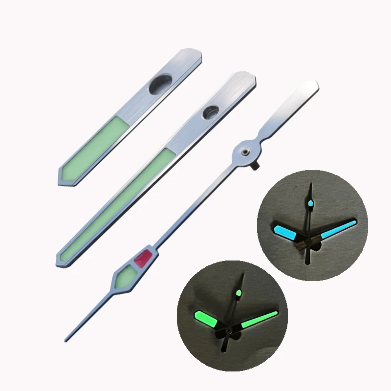 Lancette Luminose Per Orologi Nh35A/Nh36A Movimento Per Skx/Sbbn Aghi Per Orologi Acciaio Inossidabile C3 Puntatori Luminosi Per Orologi Guarda Parti 