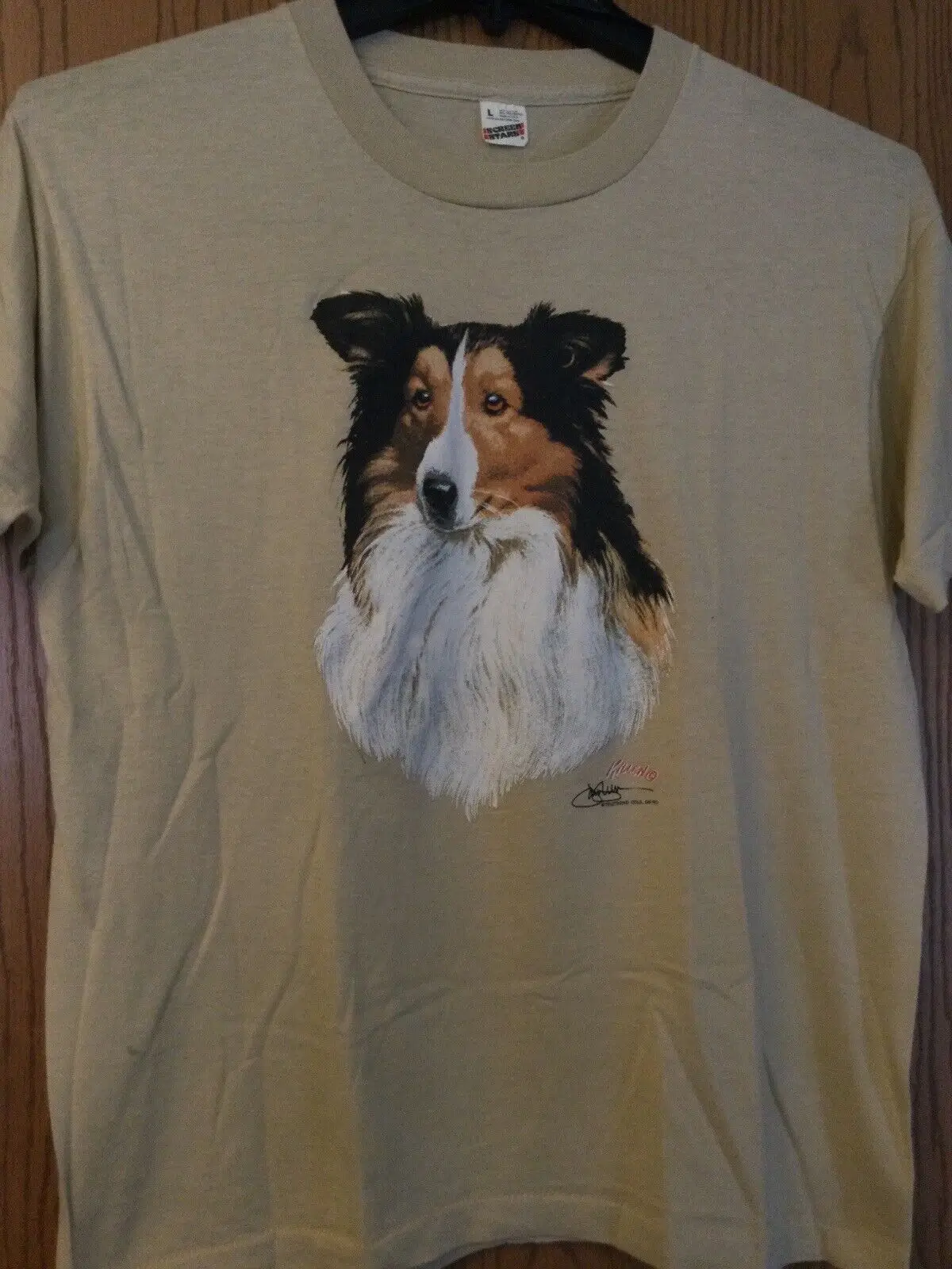 Lassie Brown Shirt Vintage Cotton Blend L Screen Stars