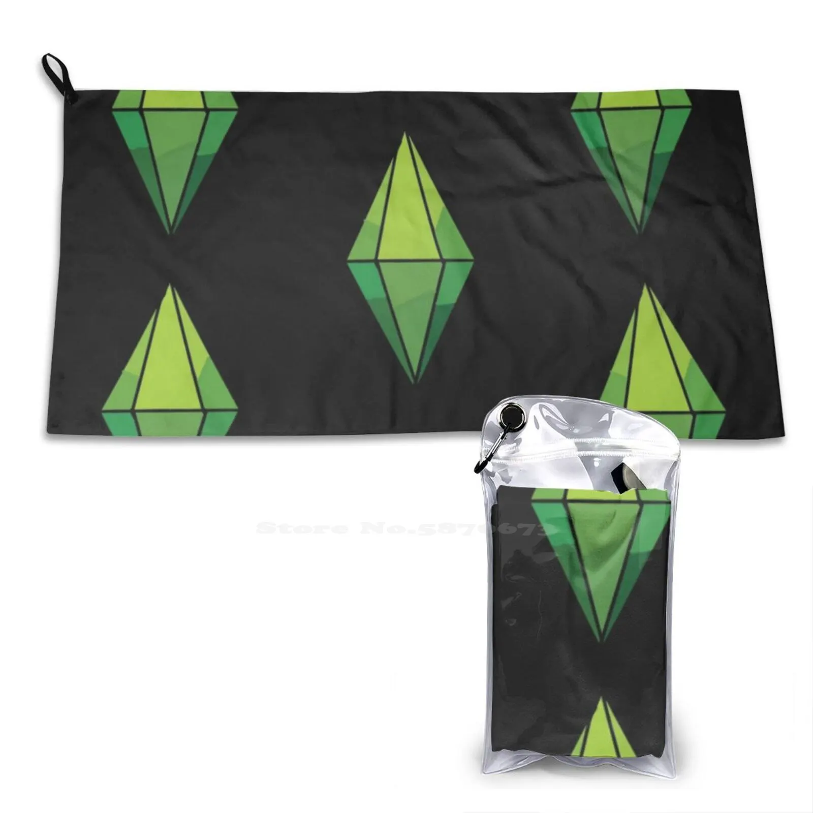Plumbob Asciugamani Da Spiaggia Asciugamani Sportivi Ad Asciugatura Rapida The Sims 4 Gaming The Sims 3 Green Ea Sul Sul The Sims 2 Ts4 Videogiochi