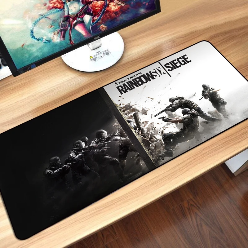 900X400Mm Rainbow Six Siege Mouse Pad Gaming Xxl Grande Gaming Keybord Mousepad Gomma Naturale Per Computer Pc Desk Mat Antiscivolo
