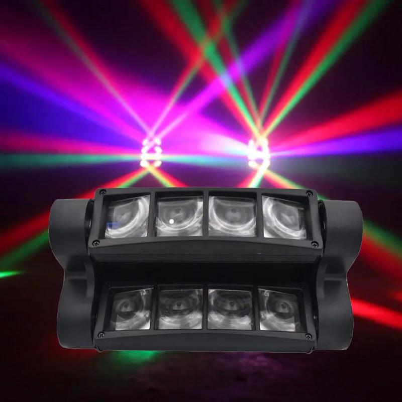 Mini Led 8X10W Rgbw Luce A Testa Mobile Led Spider Beam Stage Lighting Dmx 512 Spider Light Buono Per Dj Nightclub Party
