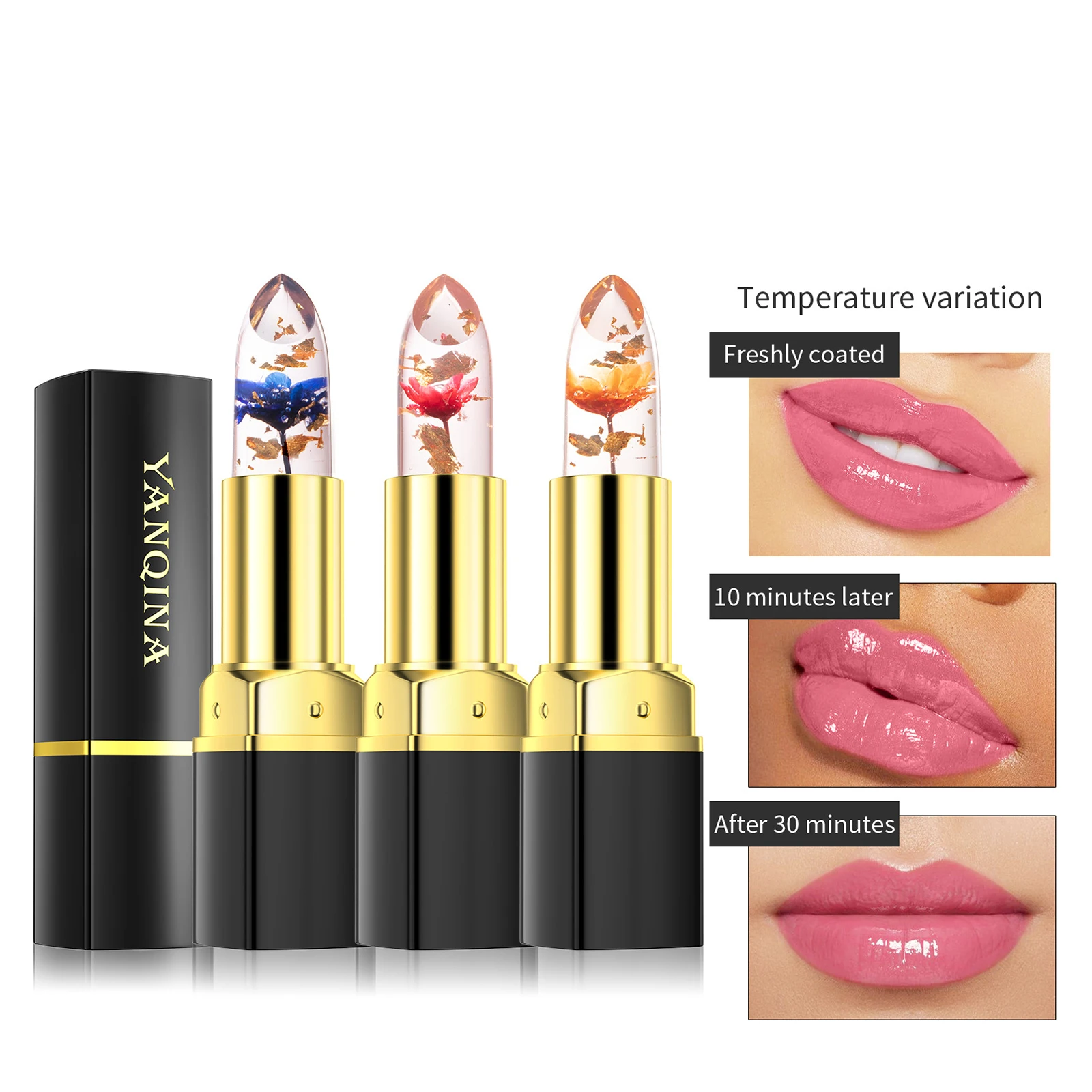 Rossetto Magico Che Cambia Colore Rossetto A Lunga Durata Waterproof Red Lip Stick Lip Plumper Cute Flower Girl Lip Makeup Cosmetics