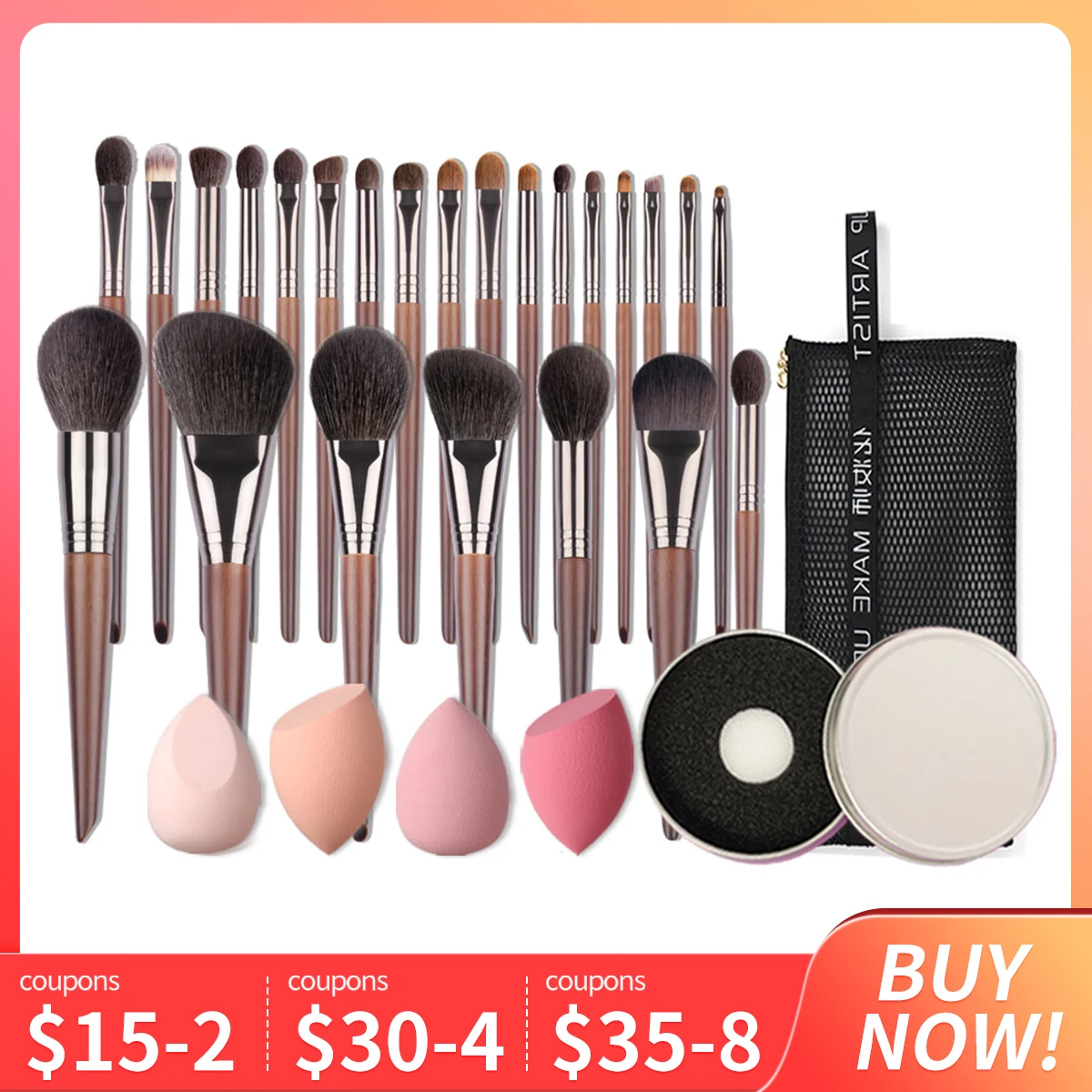 Ovw Set Di Pennelli Per Trucco Naturale Ombretto Pennello Per Trucco Kit Per Capelli Di Capra Per Trucco Nabor Kistey Miscela Pinceaux Maquillage