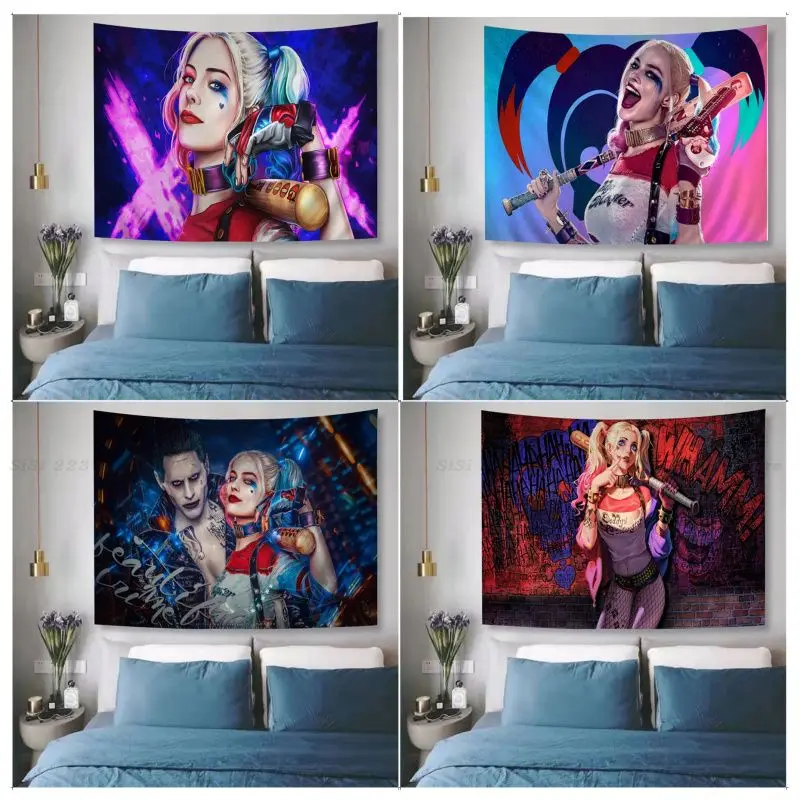 Joker-H-Harley-Quins Arazzo Appeso Arazzo Bohémien Arazzi Da Parete Bohémien Mandala Cheap Hippie Wall Hanging