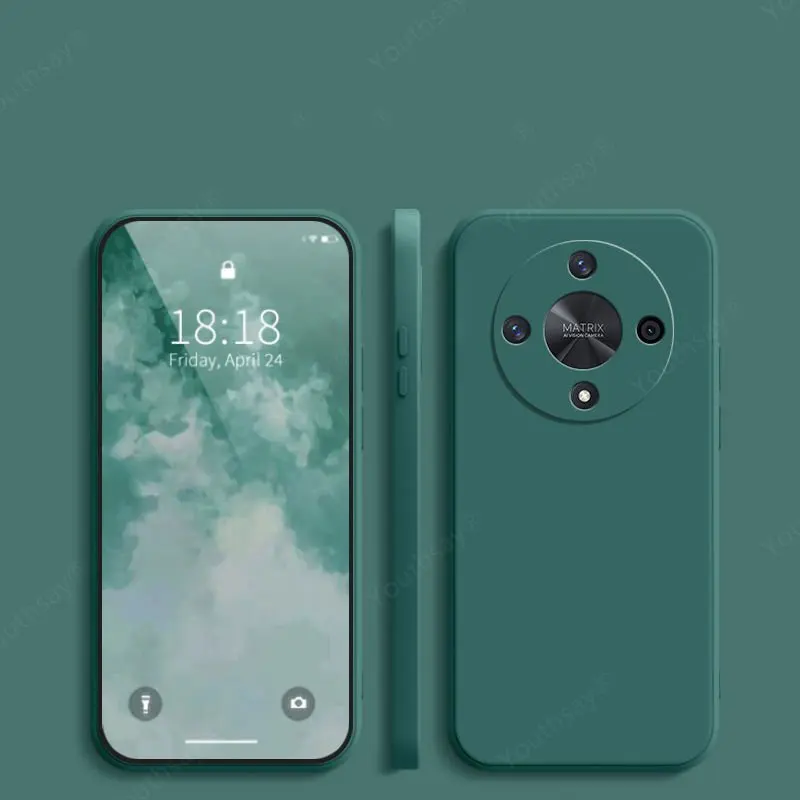 Per Honor Magic 6 Lite Custodia In Silicone Liquido Honor Magic 6 Lite Cover Funda Coque Soft Phone Bumper Honor Magic 6 Lite