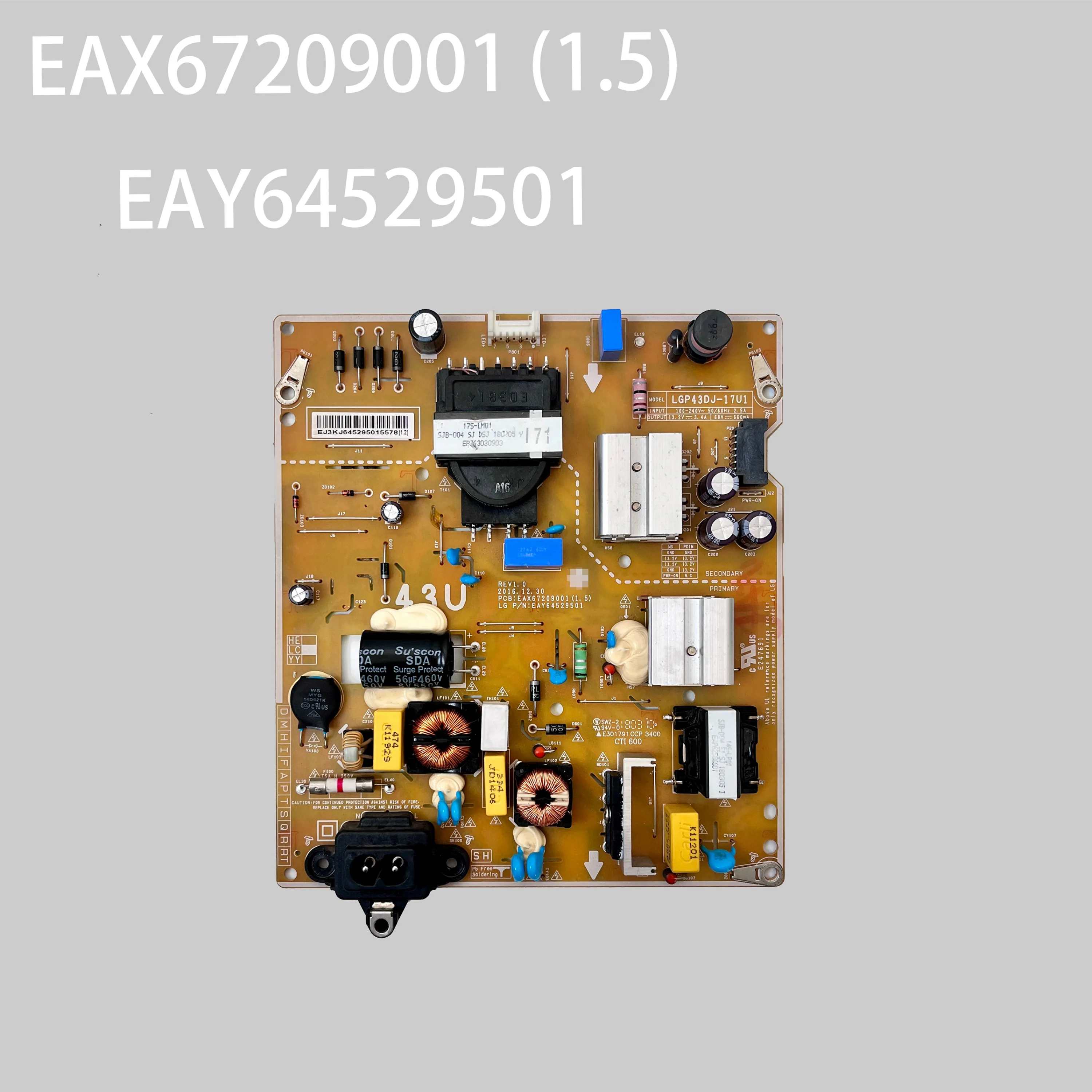 Autentica Scheda Di Alimentazione Tv Originale Eax67209001 (1.5) Muslimah Funziona Bene Ed È Per 43 "Tv 43 Uk6470Plc 43 Uk6200Pla Parte Tv