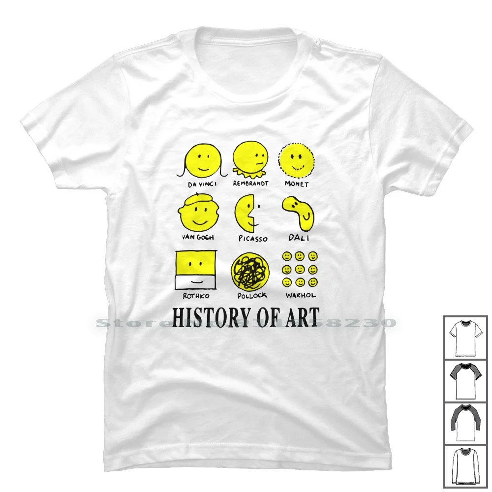 Storia Della Maglietta D'Arte 100% Cotone Storia Venditore Storia Smile Tage Face Art Age Ace To St Hi