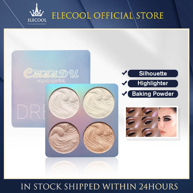 Chameleon Highlighter Palette Makeup Powder Iluminador Maquiagem Shimmer Shining Face Brighten Highlighter